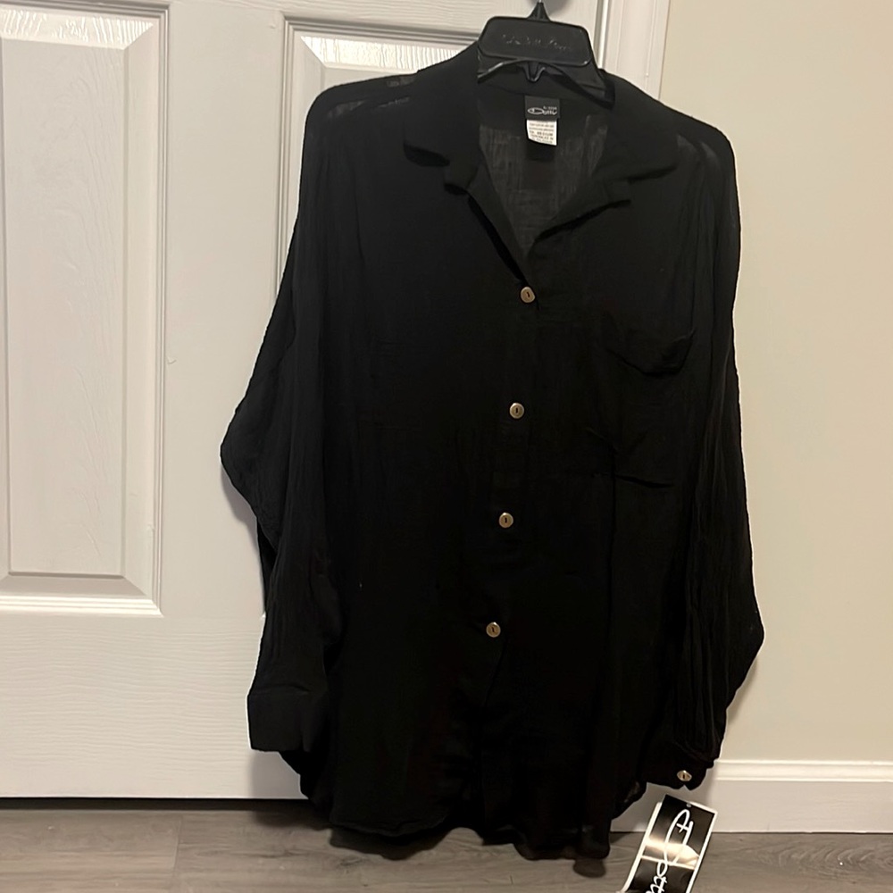 DOTTI:SUNNY Women’s Shirt Dress Size M Color Black.